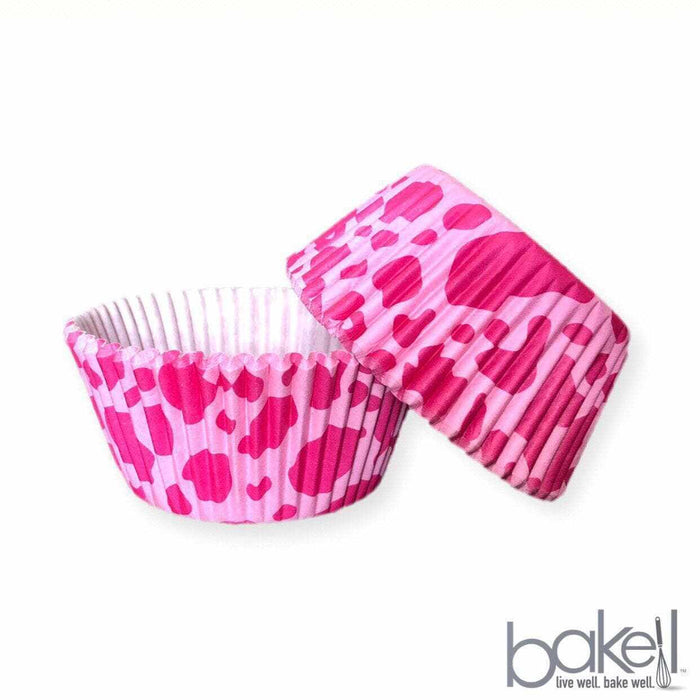 Pink Cow Print Standard Size Cupcake Wrappers & Liners  | Bakell® Baking Products