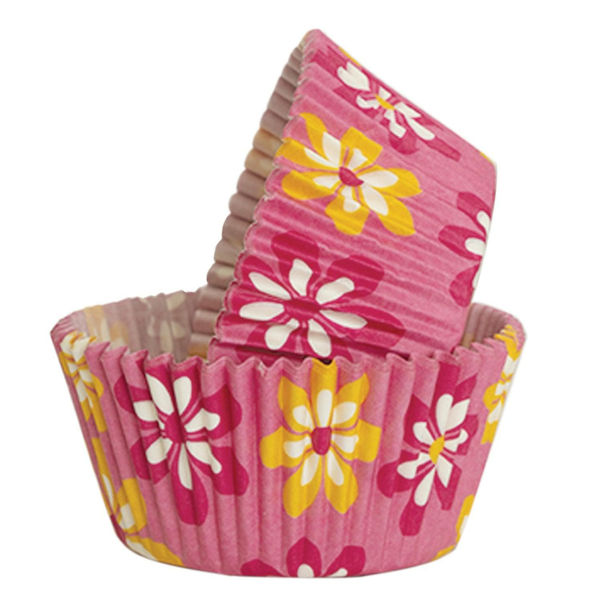 Bulk Pink Floral Cupcake Wrappers & Liners