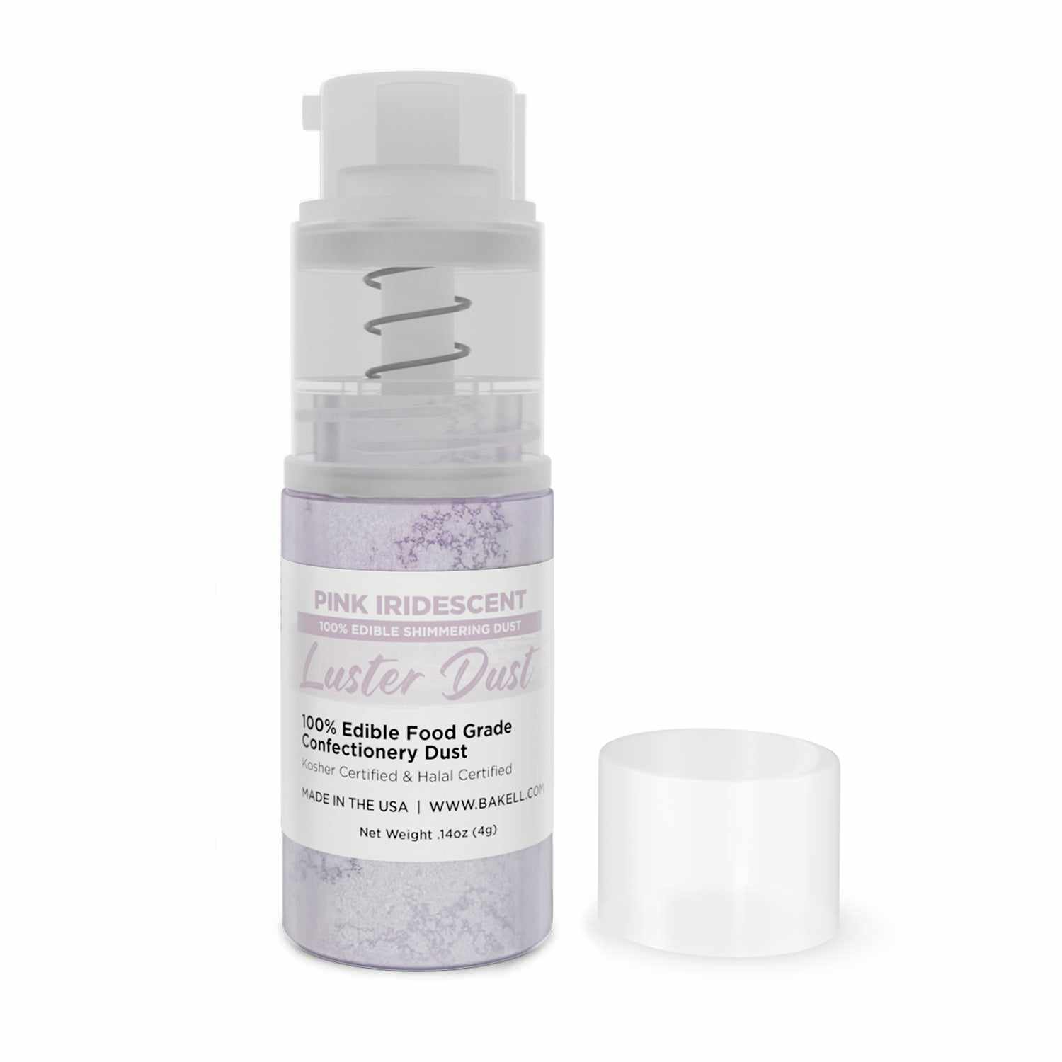 New! Miniature Luster Dust Spray Pump | Pink Iridescent Edible Glitter