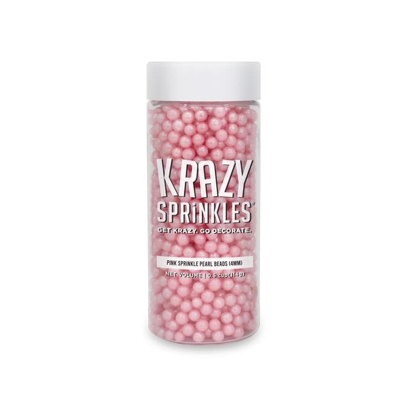 Pink Pearl 4mm Beads Sprinkle by Krazy Sprinkles® | #1 Sprinkles site
