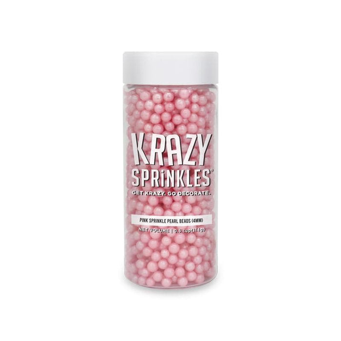 Pink Pearl 4mm Beads Sprinkle by Krazy Sprinkles® | #1 Sprinkles site