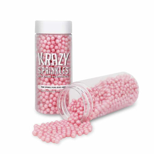 Pink Pearl 4mm Sprinkle Beads-Krazy Sprinkles_HalfCup_Google Feed-bakell