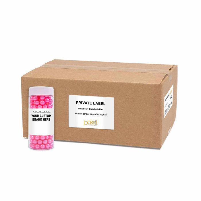 Pink Pearl 8mm Beads Sprinkles | Private Label (48 units per/case) | Bakell