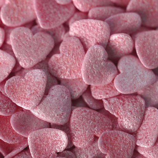 Pink Pearl Hearts Shaped Sprinkles-Krazy Sprinkles_HalfCup_Google Feed-bakell