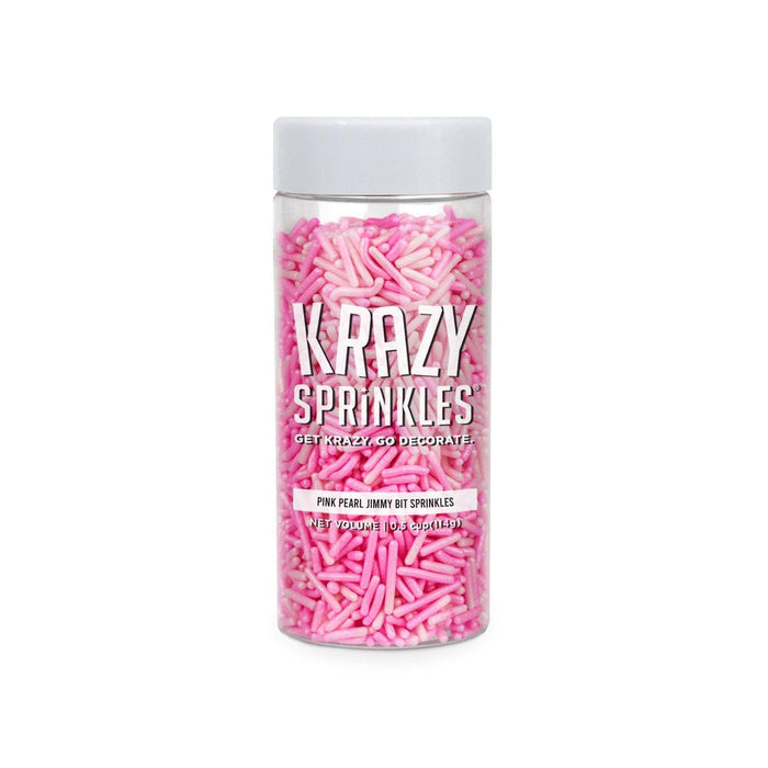 Pink Pearl Jimmies Sprinkles-Krazy Sprinkles_HalfCup_Google Feed-bakell