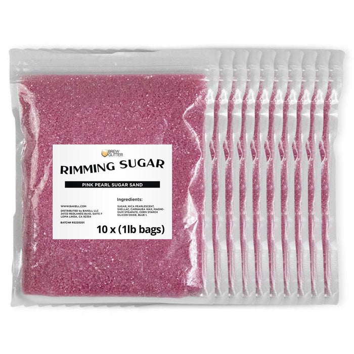 Bulk Size Products Pink Pearl Cocktail Rimming Sugar | Bakell