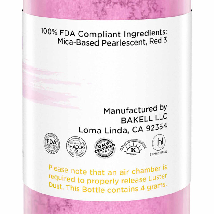 Pink Pink Luster Dust 4g Mini Pump-Luster Dusts_4GPump-bakell