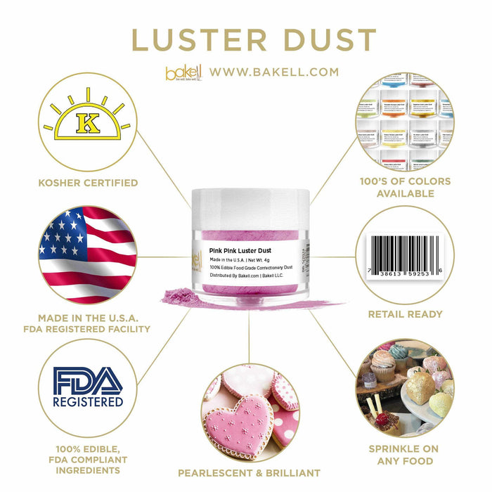 Pink Pink Luster Dust Wholesale | Bakell
