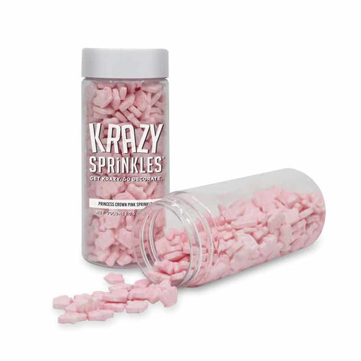 Pink Princess Crown Shaped Sprinkles-Krazy Sprinkles_HalfCup_Google Feed-bakell