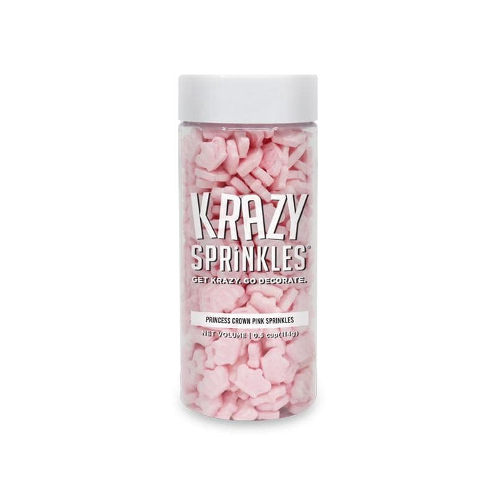 Pink Princess Crown Shaped Sprinkles-Krazy Sprinkles_HalfCup_Google Feed-bakell
