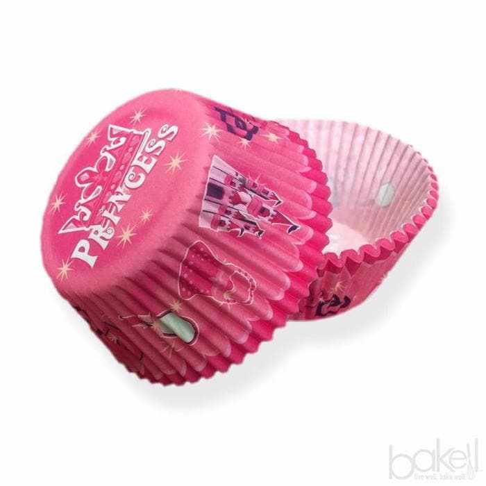Pink Princess Standard Sized Cupcake Wrappers & Liners  | Bakell® Baking Products