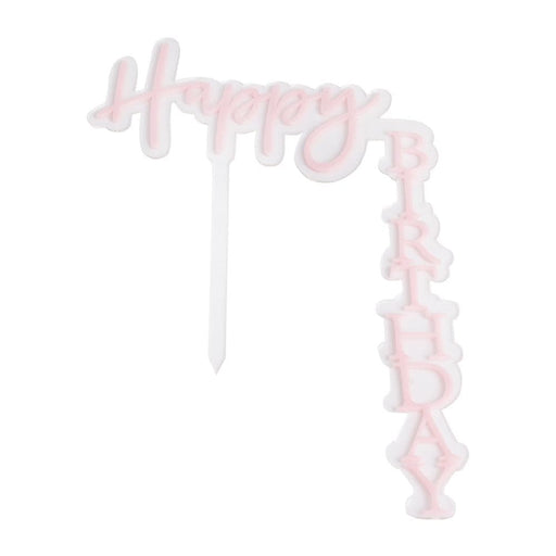 Pink Side Happy Birthday | Birthday Cake Topper | Bakell