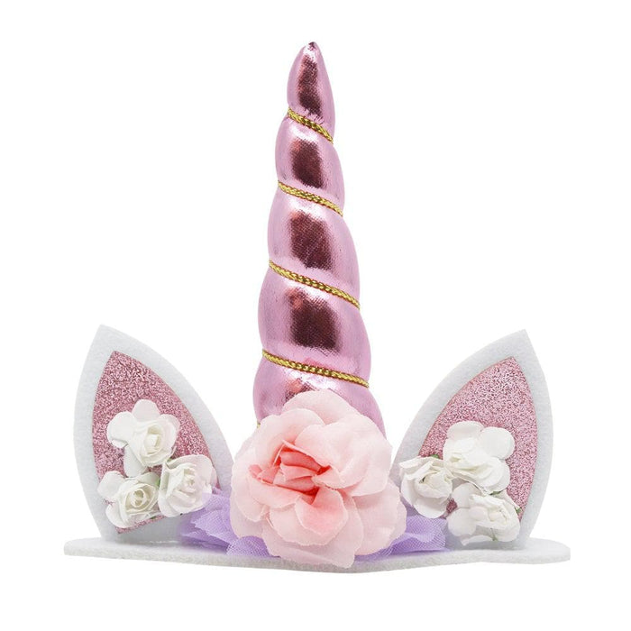 15x Unicorn Edible Cupcake Cake Toppers – Gold Horn, Pink Lilac Blue – DIY Cut Sheet