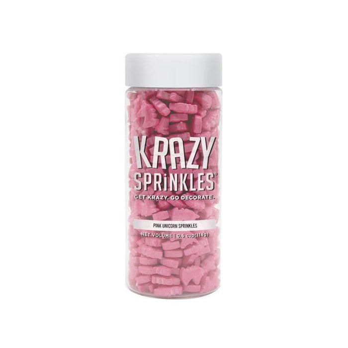 Pink Unicorn Shaped Sprinkles-Krazy Sprinkles_HalfCup_Google Feed-bakell