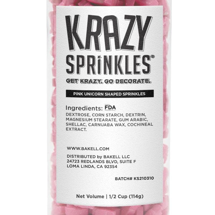 Pink Unicorn Shaped Sprinkles by Krazy Sprinkles® | Bakell.com