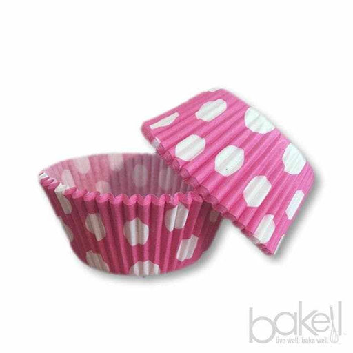 Pink & White Polka Dot Standard Size Cupcake Wrappers & Liners  | Bakell® Baking Products