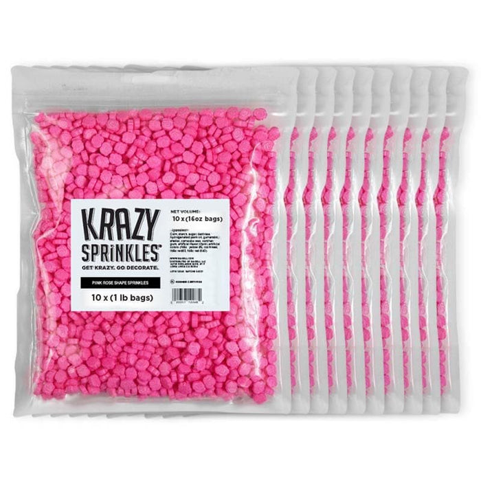 Pretty In Pink Roses Shapes by Krazy Sprinkles®|Wholesale Sprinkles