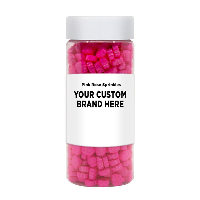 Pretty In Pink Roses Shaped Sprinkles | Private Label (48 units per/case) | Bakell