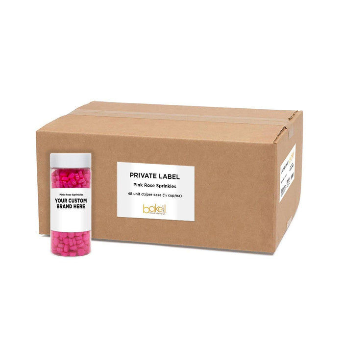 Pretty In Pink Roses Shaped Sprinkles | Private Label (48 units per/case) | Bakell