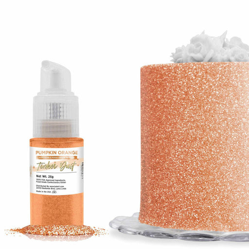 Pumpkin Orange Edible Glitter Spray 25g Pump | Tinker Dust | Bakell