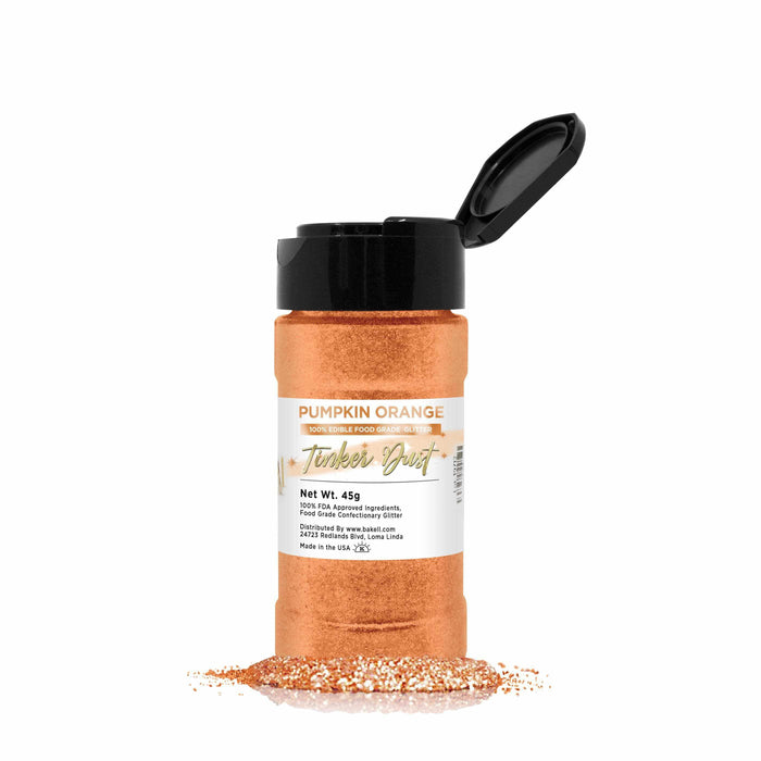 Pumpkin Orange Tinker Dust glitter 45g Shaker  | Bakell