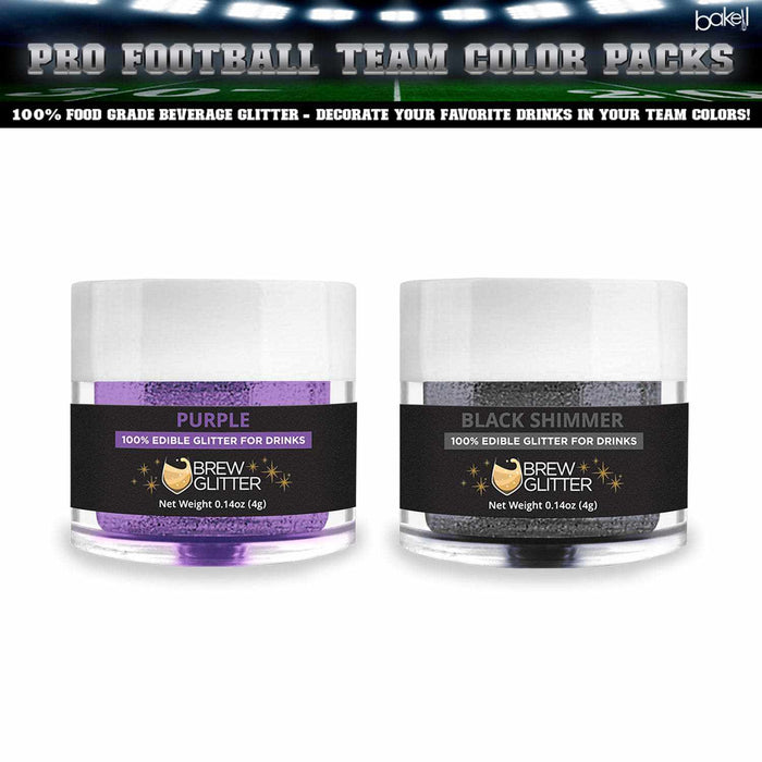 Ravens Football Inspired Purple and Black Edible Glitter Team Colors
