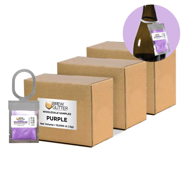 Purple Wholesale Brew Glitter Hang Tag Neckers | Bakell