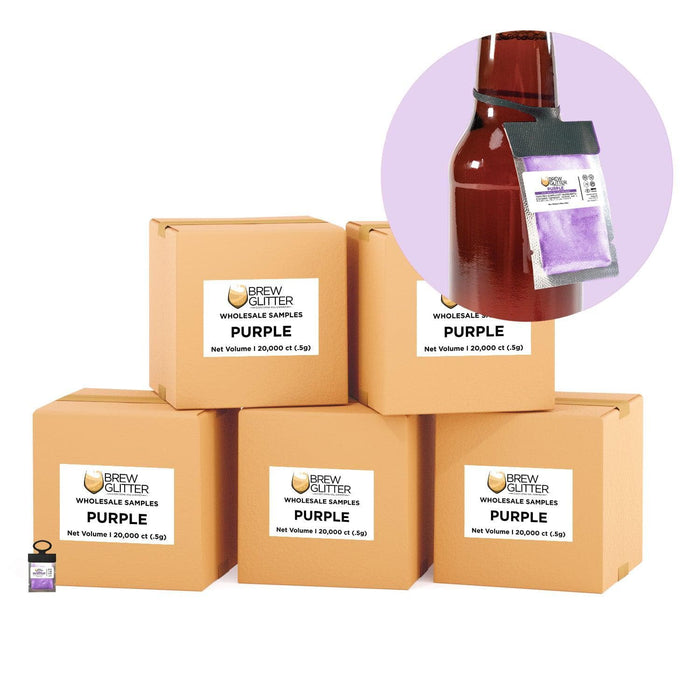 Purple Wholesale Brew Glitter Hang Tag Neckers | Bakell