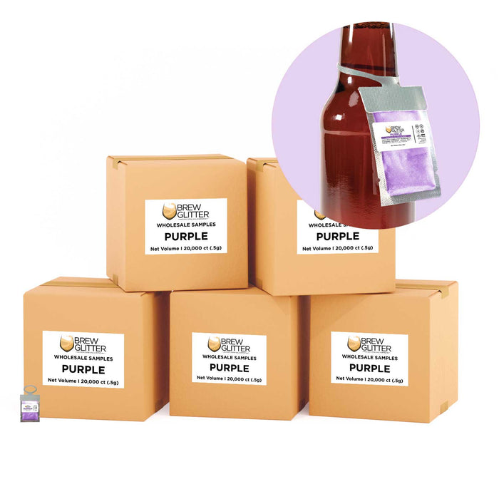Purple Wholesale Brew Glitter Hang Tag Neckers | Bakell
