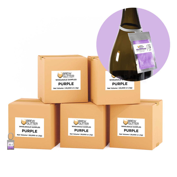 Purple Wholesale Brew Glitter Hang Tag Neckers | Bakell