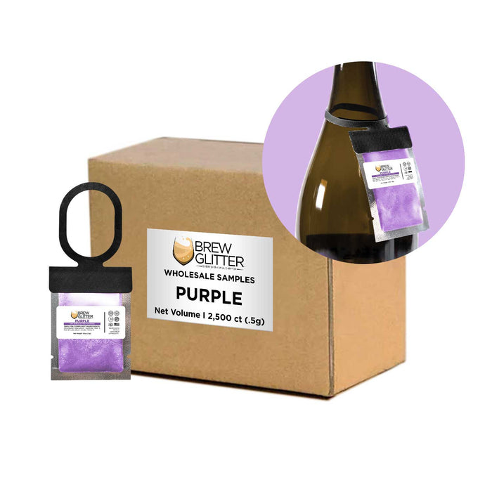 Purple Wholesale Brew Glitter Hang Tag Neckers | Bakell