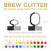 Purple Wholesale Brew Glitter Hang Tag Neckers | Bakell