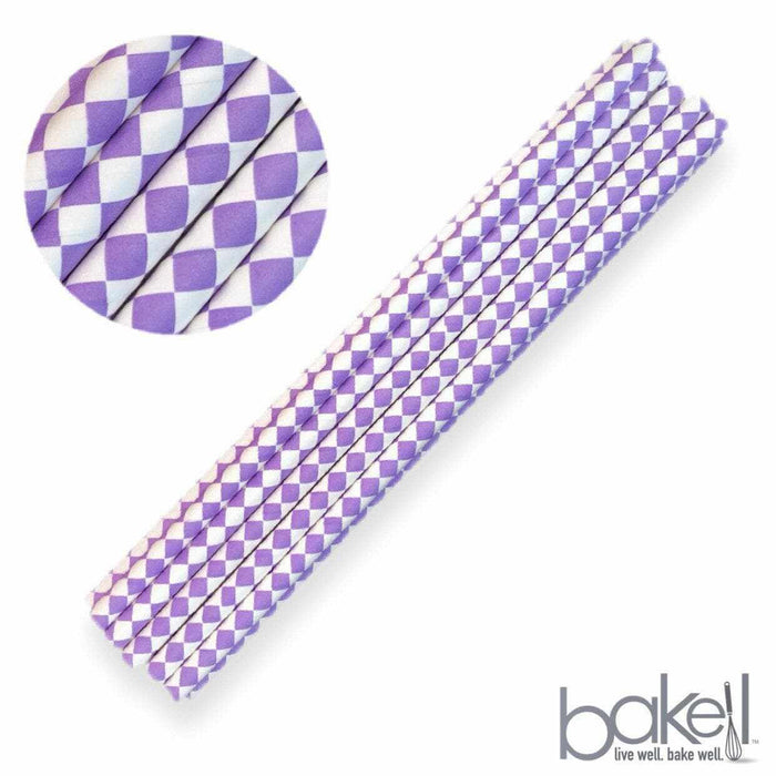 Purple Diamond Cake Pop Party Straws-Cake Pop Straws-bakell
