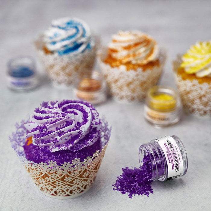 Edible Sprinkle Glitter Shimmer Sparkle Flakes for Cakes and