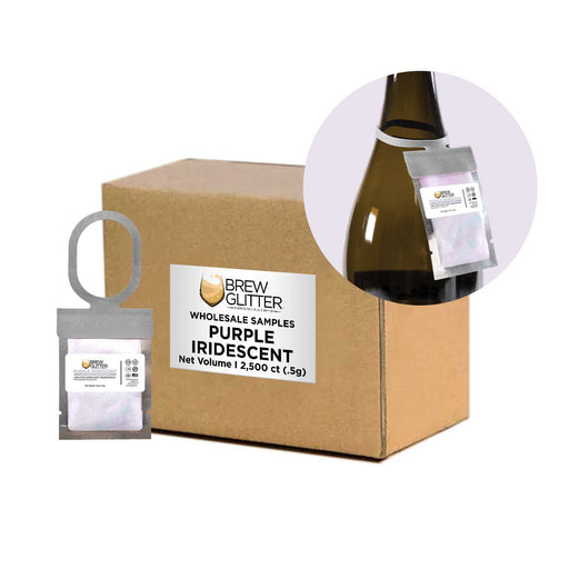 Wholesale Purple Iridescent Glitter Hang Tag Neckers | Bakell