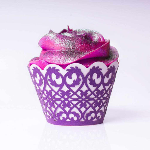 Purple Lace Cupcake Wrappers & Liners  | Bakell® Baking Products