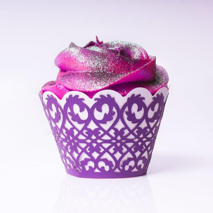Purple Lace Cupcake Wrappers & Liners | Bakell.com