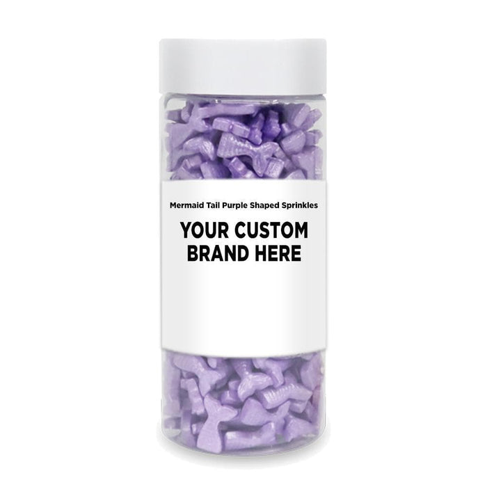Purple Mermaid Tail Shaped Sprinkles | Private Label (48 units per/case) | Bakell