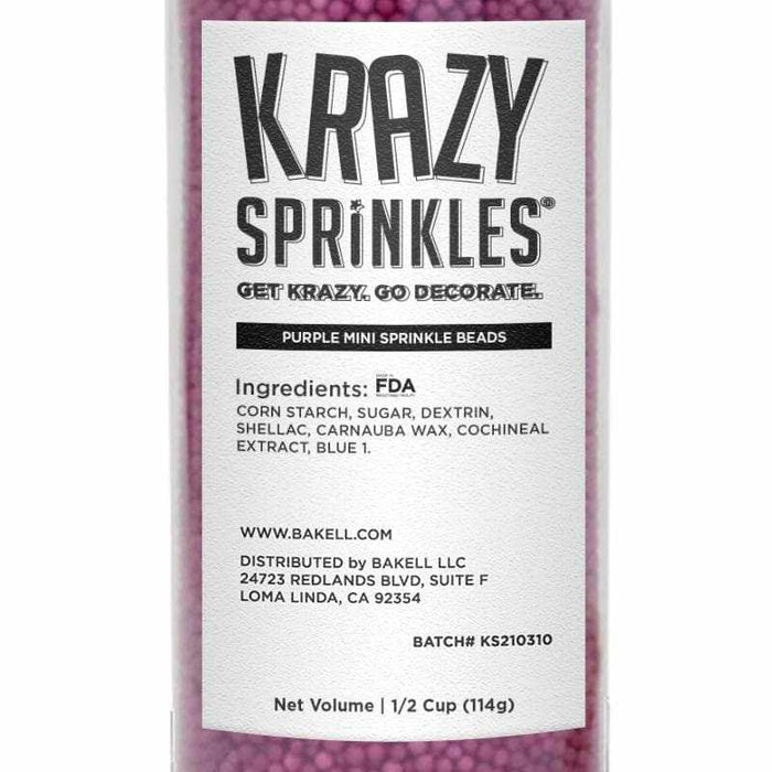 Purple Mini Sprinkle Beads Wholesale (24 units per/ case) | Bakell