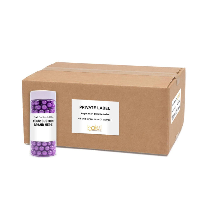 Purple Pearl 8mm Beads Sprinkles | Private Label (48 units per/case) | Bakell