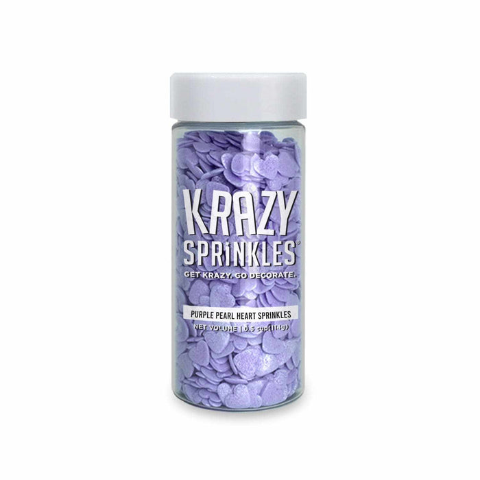 Purple Pearl Hearts Shaped Sprinkles-Krazy Sprinkles_HalfCup_Google Feed-bakell