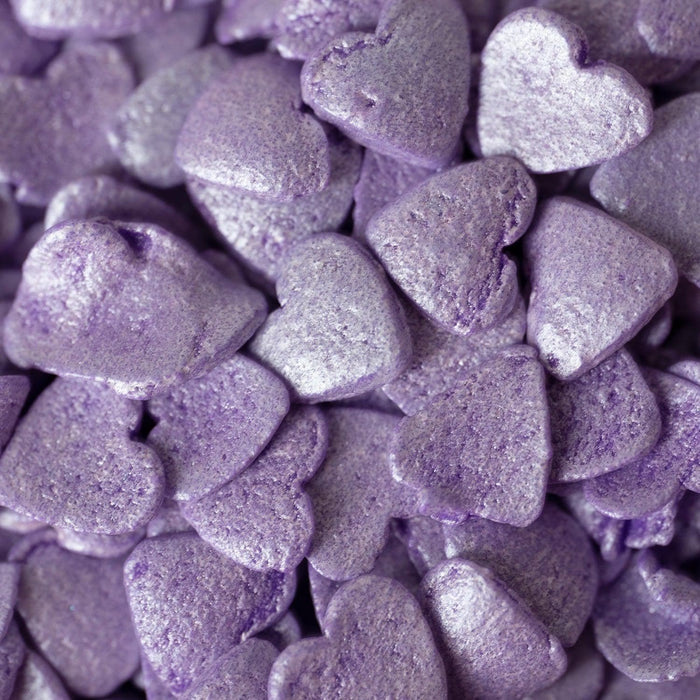 Purple Pearl Hearts Shaped Sprinkles | Private Label (48 units per/case) | Bakell