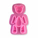 Puzzle Teddy Bear Silicone Mold | 4 x 2 inches | BAKELL.COM