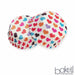 Rainbow Colored Hearts Pattern Cupcake Wrappers | Bakell.com