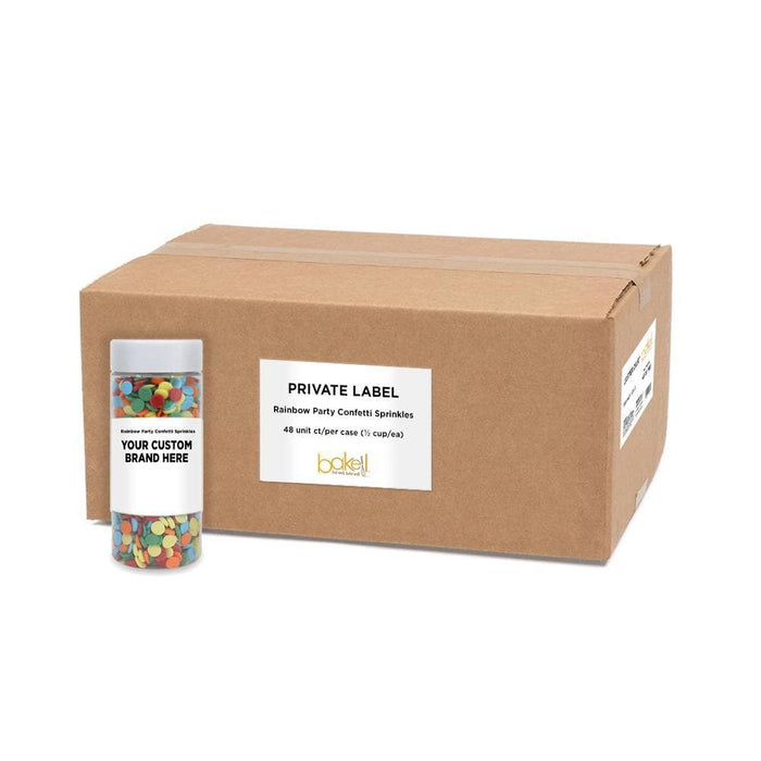 Rainbow Confetti Sprinkles | Private Label (48 units per/case) | Bakell