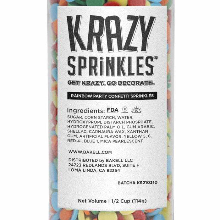 Rainbow Confetti Sprinkles Wholesale (24 units per/ case) | Bakell