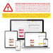 Digital mockups of a website displaying "Rose Gold Heart Shimmer Shapes Bulk Size" on various devices.