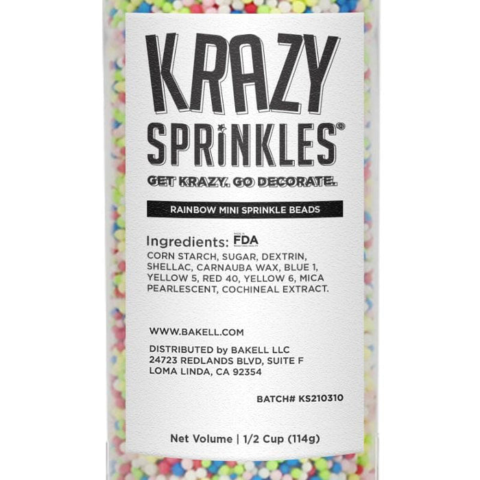 Rainbow Mini Sprinkle Beads by Krazy Sprinkles®| Wholesale Sprinkles