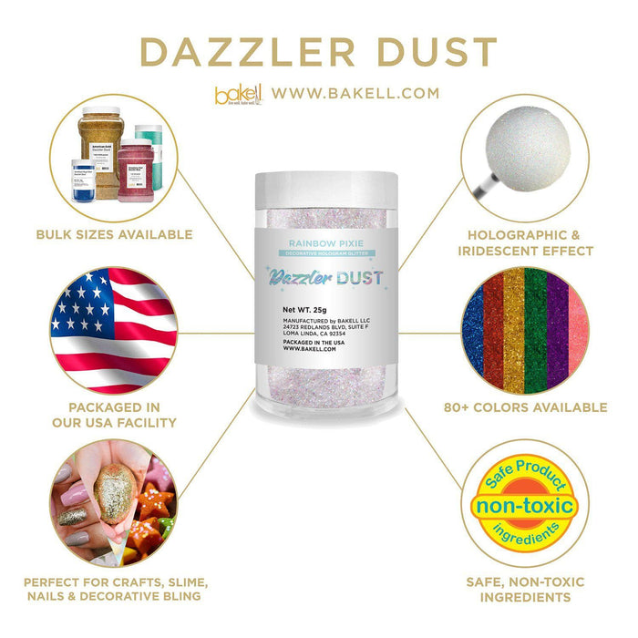 Bulk Size 25g Rainbow Pixie Dazzler Dust | Bakell