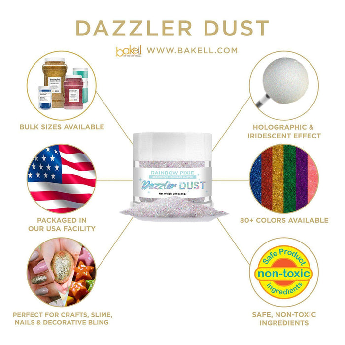 Rainbow Pixie Dazzler Dust® 5 Gram Jar-Dazzler Dust_5G_Google Feed-bakell